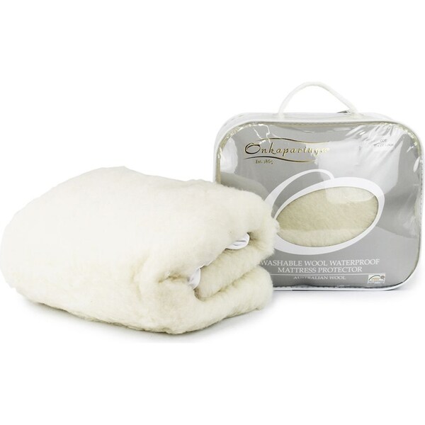 Onkaparinga 77x132cm Australian Washable Wool Waterproof Cot Mattress Protector