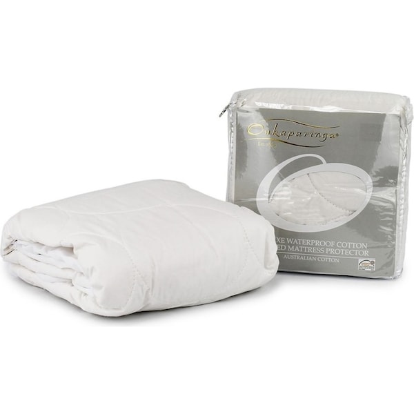 Onkaparinga 40x80cm Deluxe Waterproof Cotton Quilted Bassinet Mattress Protector
