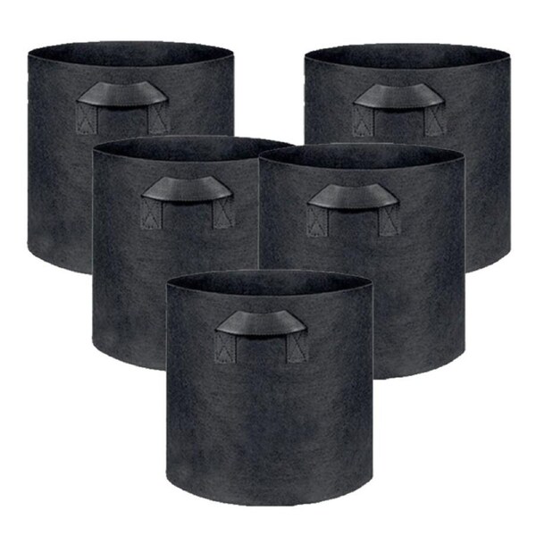 5-Pack 7-Gallon Aeration Fabric Pot/Plant Grow Bags w/Handles