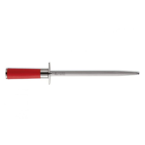 F.Dick Red Spirit Sharpening Steel, Regular Cut, Round, 25cm