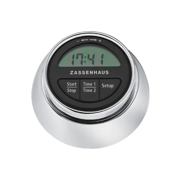 Zassenhaus Speed Digital Kitchen Timer w/Magnet Chrome