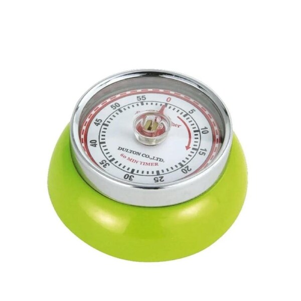 Zassenhaus Speed Kitchen Timer w/Magnet Enameled Steel, Kiwi