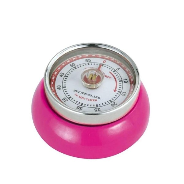 Zassenhaus Speed Kitchen Timer w/Magnet Enameled Steel, Magenta