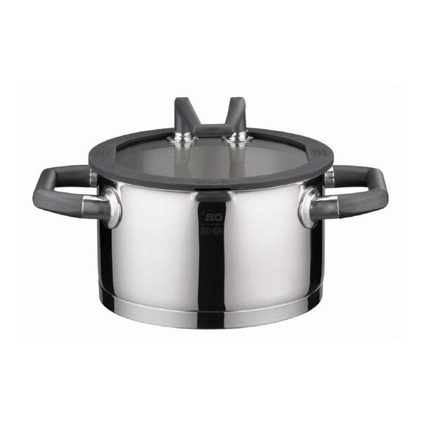 Elo Black Pearl Casserole High w/Glass Lid 16cm