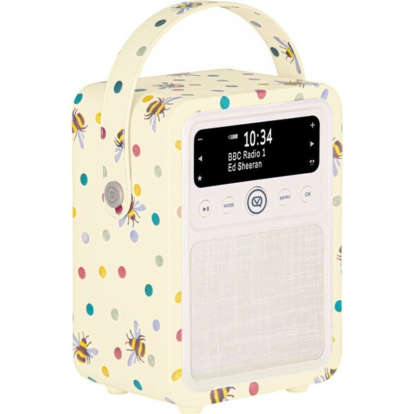 VQ Monty DAB+ Digital FM Radio/Bluetooth Speaker Emma Bridgewater Polka Bee