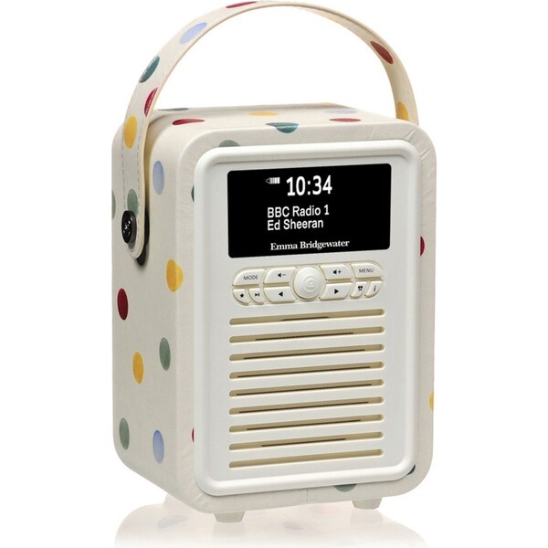 VQ Retro Mini DAB+ Digital FM Radio/Bluetooth Speaker Emma Bridgewater Polka Dot