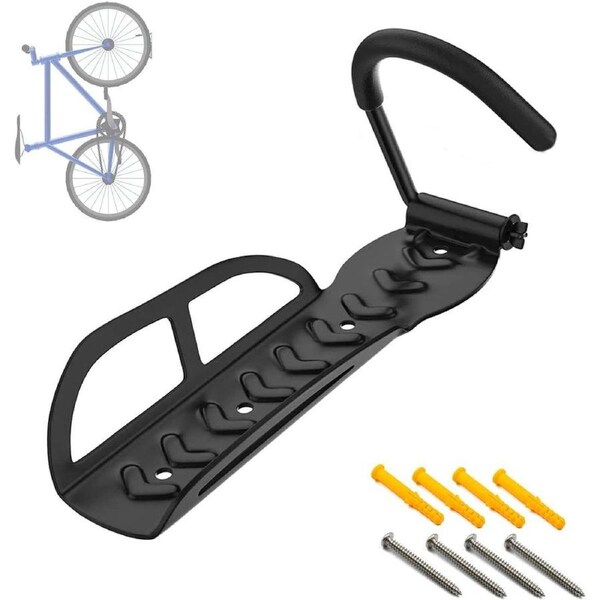 Bike Hanger, Heavy Duty Bicycle Wall Hook Mount Holder for Garage/Shed, Vertical Bike Rack Indoor Storage System with Screw