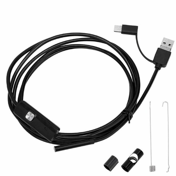 3 in1 HD Endoscope Borescope Snake Inspection Camera For Laptop PC Smart Phones 3.5M Cable