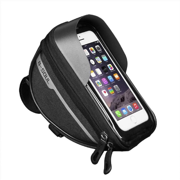 Bike Bicycle Phone Bag Storage Bag Front Frame Bag with Touch Screen Bike Phone Holder case