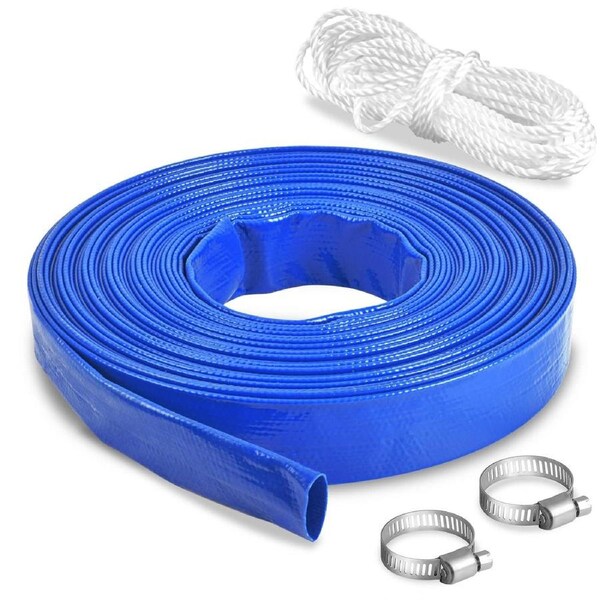 TOPEX 25mm 1" X 25m Submersible water Pump PVC Layflat Hose Kit