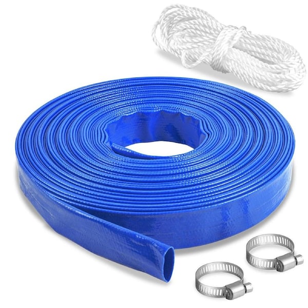 TOPEX 25mm 1" X 50m Submersible water Pump PVC Layflat Hose Kit