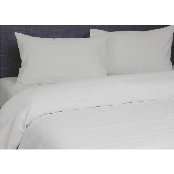 Double Villa Matelasse White Quilt Cover Set