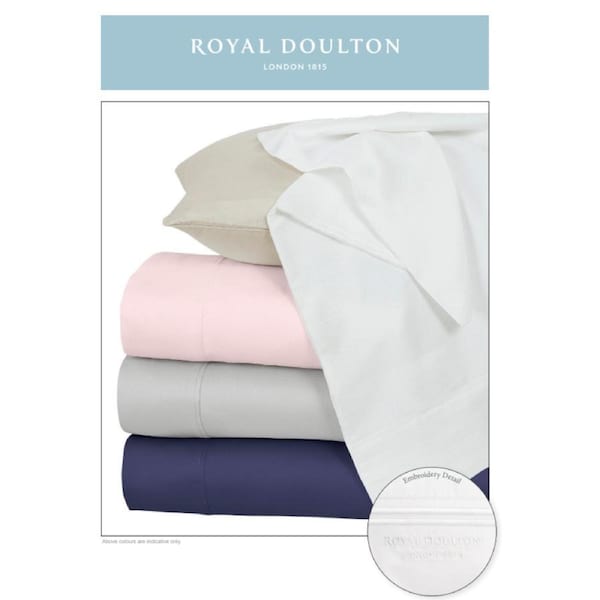 Royal Doulton Cotton Queen Sheet Set - Silver