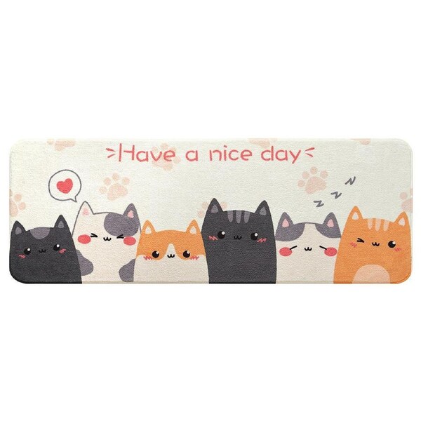 Bedside Area Rug Bedroom floor Runner Mat Carpet Rug Home Decor Cat Design 60cm160cm