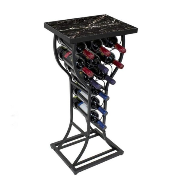Wine Rack side Table Freestanding Wine Bottles Storage with rack Hold 11 Wine Bottles