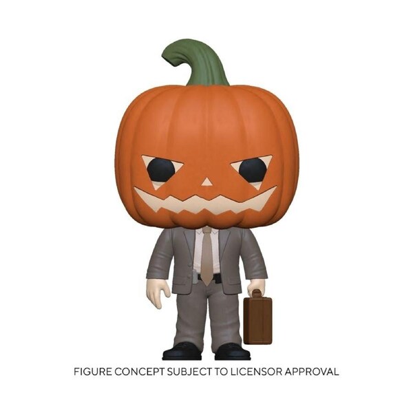 Pop! 10cm Funko Vinyl Figurine The Office Dwight w/Pumpkinhead Collectable Toy