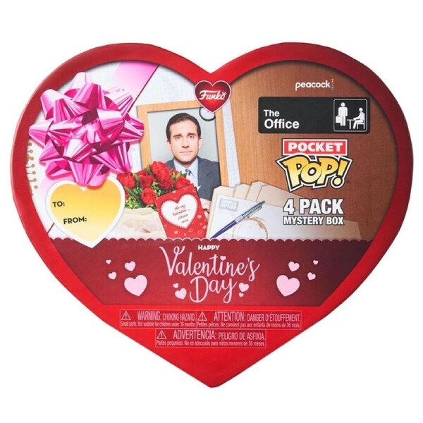 4PK Pop! Vinyl Figurine The Office Valentines Day Pocket RS Collectable 3y+ Toy