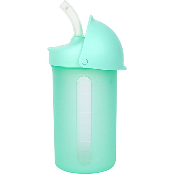 Boon Swig 270ml Water Bottle Sippy Cup w/ Silicone Straw Baby/Toddler 6m+ Mint