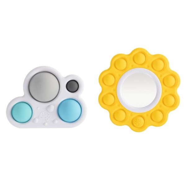 2pc Fat Brain Toy Co Dimpl 15cm Billow & 16cm Bright Popping Toys Toddler 10m+