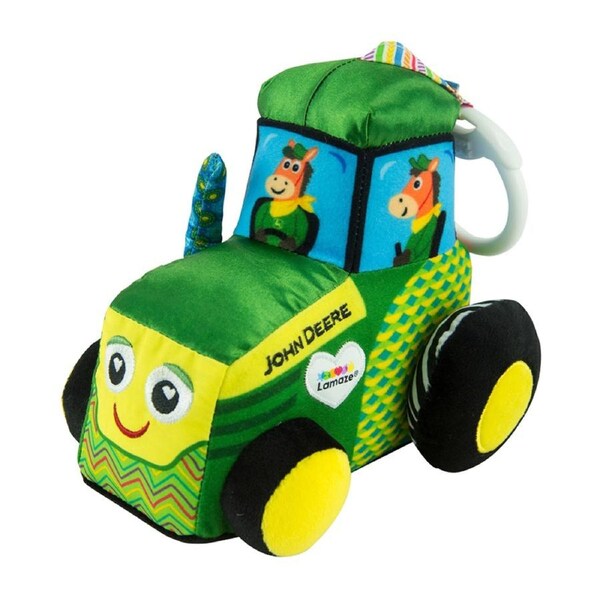Lamaze John Deere Tractor Clip & Go 13cm Plush Crinkle Interactive Toy Baby 0m+