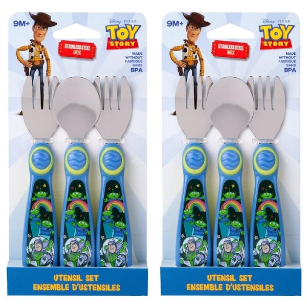 6pc Toy Story Buzz Lightyear 13cm Toddler/Baby Cutlery Spoon/Fork Set 9m+