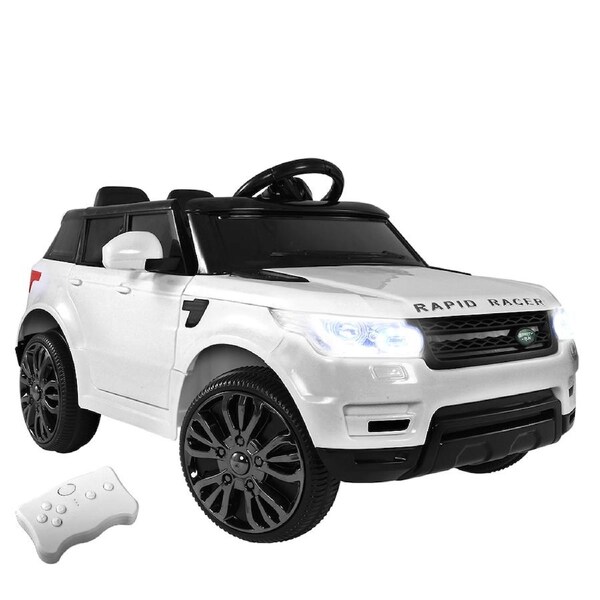 Rigo Kids Ride On Car Electric Cars Toys Remote Control Childrens 12V Motor White