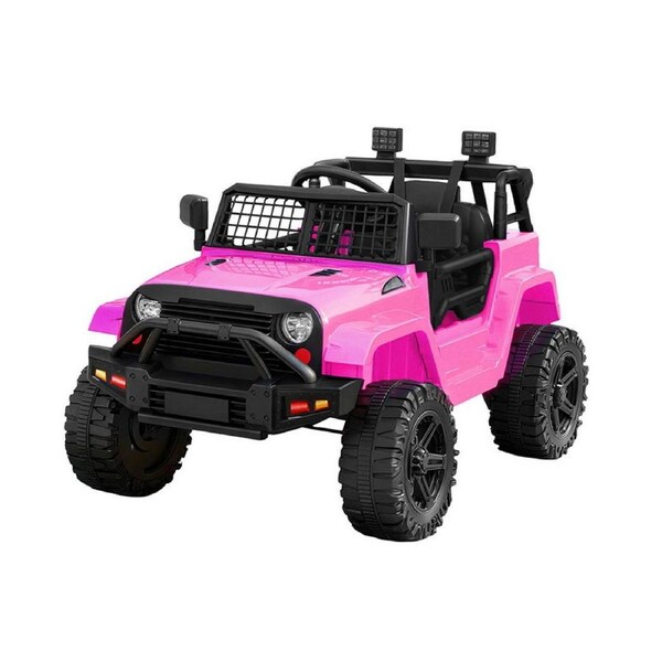 Rigo Kids Ride On Car Electric 12V Car Toys Jeep Battery Remote Control Toys Pink