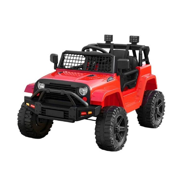 Rigo Kids Ride On Car Electric 12V Car Toys Jeep Battery Remote Control Toys Red