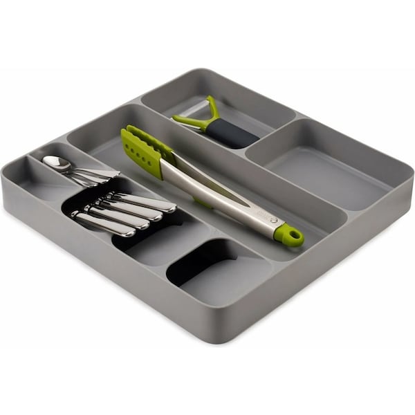 Joseph Joseph Drawer Store 39.7cm Cutlery Utensil Draw Gadget Organiser Rack GRY