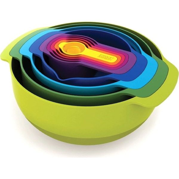 9pc Joseph Joseph Nest Food Preperation Bowl/Colander/Sieve Set Multi Colour