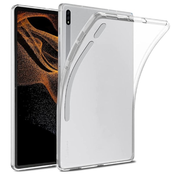 ZUSLAB Samsung Galaxy Tab S8 Ultra 14.6" TPU Slim Fit Soft Case Flexible Protective Cover Clear