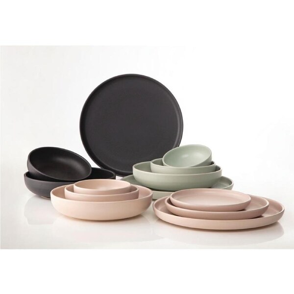 Eclipse Uno Black Round Plate - 280mm (Pack 6)