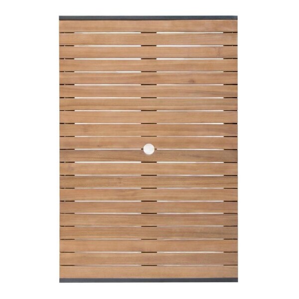 Bolero Steel & Acacia Table - 1200x800mm