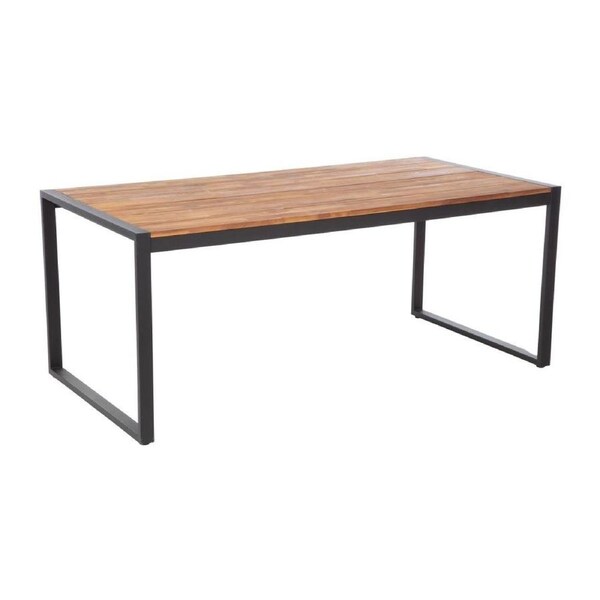 Bolero Steel & Acacia Industrial Table - 1800x900mm