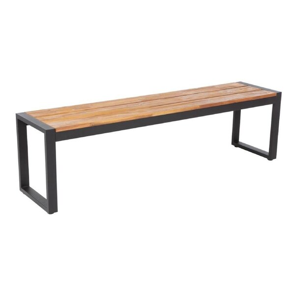 Bolero Steel & Acacia Industrial Bench - 1600x380mm (Pack 2)