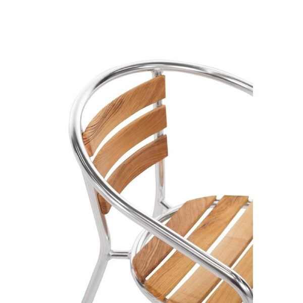 Bolero Armchair Alu. & Ash - 55.5Wx53Dx73Hcm (Pack 4)