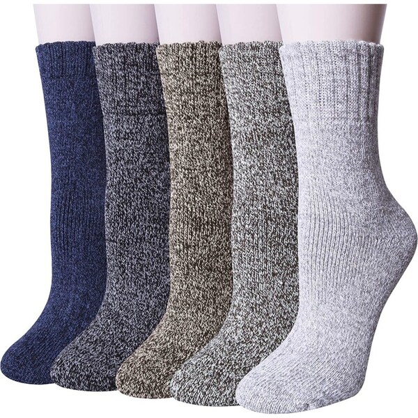 3x Womens Pairs Thick Wool Blend Work Socks Heavy Duty Outdoor Warm (EU37-EU41)