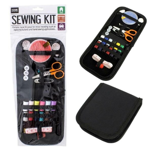 25PCS Travel Sewing Kit Portable Sewing Thread Measure Tape Needles Pins