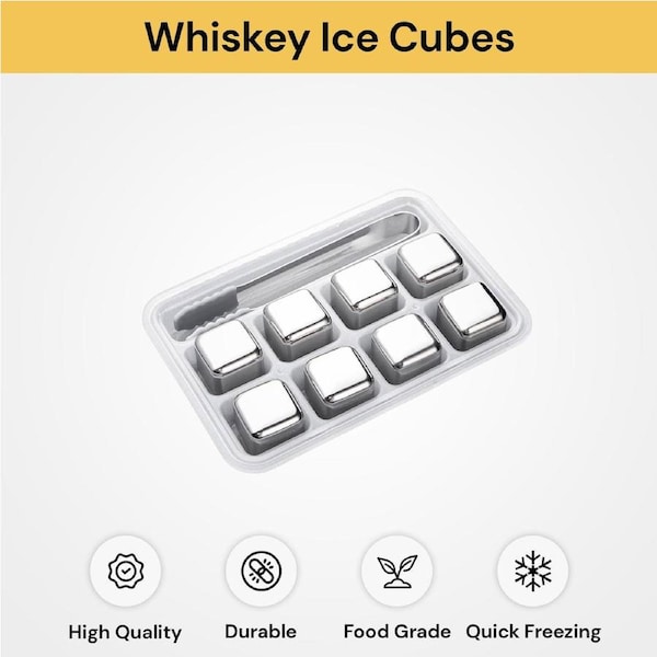 8PCs Reusable Whiskey Ice Cubes