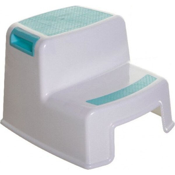 Dreambaby 37cm 2 Height Step Stool Aqua Toilet Training Kids/Children/Toddler