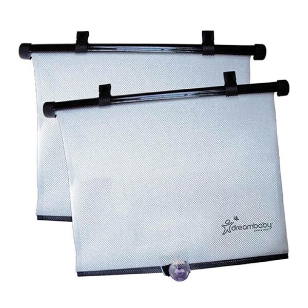 2pc Dreambaby 50x53cm Extra Wide Adjustable Car Roller Shades Kids/Toddler