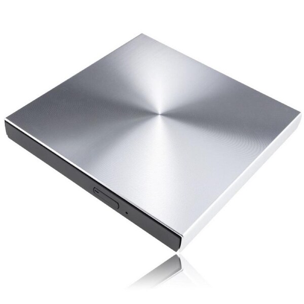 NewBee Aluminum USB3.0 Portable External DVD Burner CD Player Slim DVD-RW Silver [NB-DVW-ALUMIN-SV]