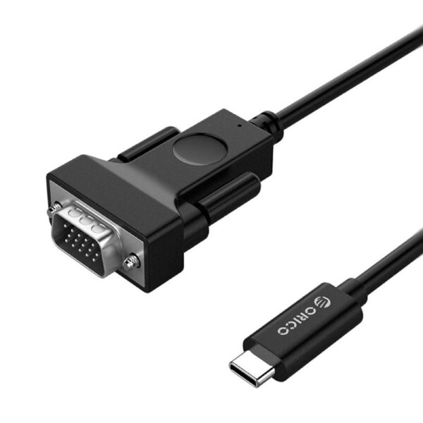 Orico 1.8m USB Type-C USB-C to VGA Adapter Cable Converter, 1920*1080/60Hz [XC-202-18-BK]