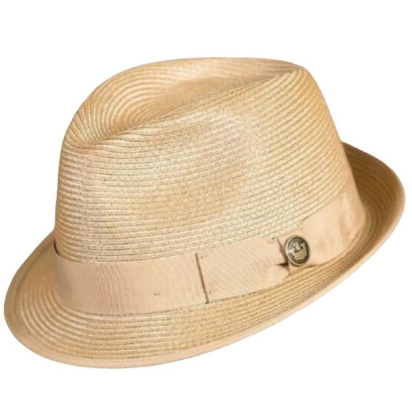 Goorin Bros Baseline Stingy Brim Fedora Hat Trilby Summer Straw - Tan M