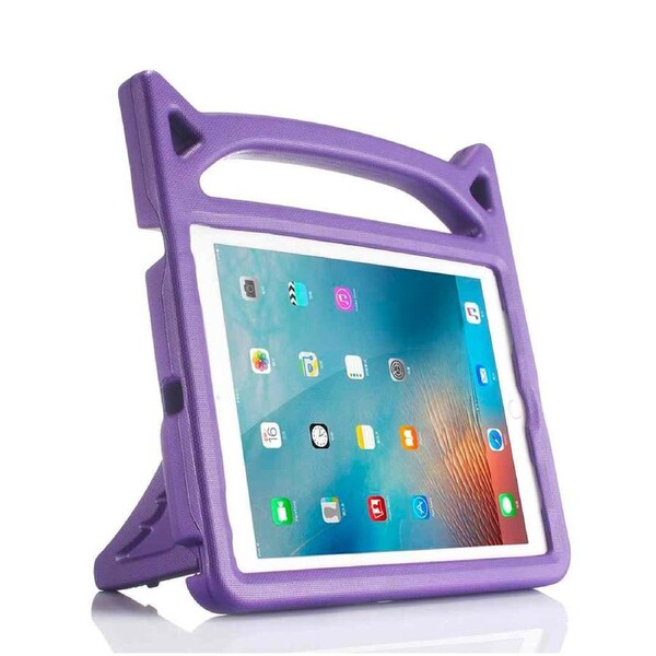 ZUSLAB Kids iPad 5 Case, Durable Shockproof Handle Stand Protective Cover for Apple 9.7" (2017) - Purple