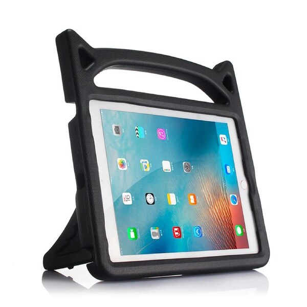 ZUSLAB Kids iPad 5 Case, Durable Shockproof Handle Stand Protective Cover for Apple 9.7" (2017) - Black