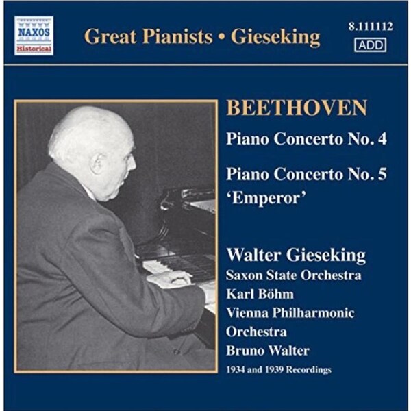 Great Pianists - Giesekin -Beethoven, L. V. CD