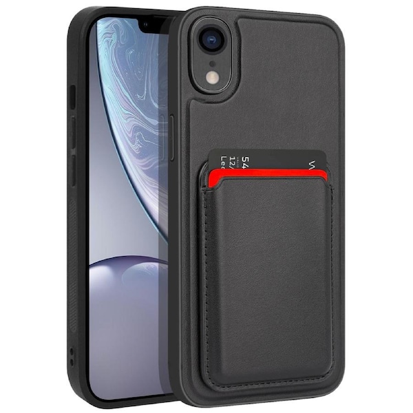 ZUSLAB iPhone XR Case, Magnetic Detachable Card Holder Wallet Shockproof Heavy Duty Protective Cover for Apple (2018) - Black