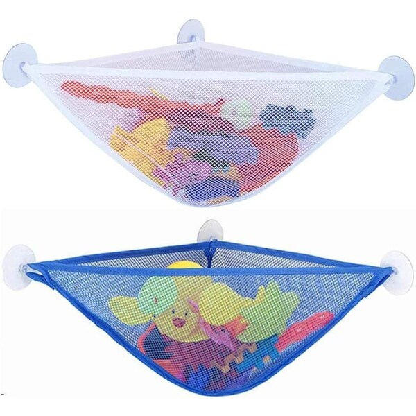 Bath Toy Organizer Mesh Storage Bag, 2 Pack Baby Shower Toys Bathtub Net Bag Kids Quick Dry Bathtub Mesh Net Bathtub Toy Holder