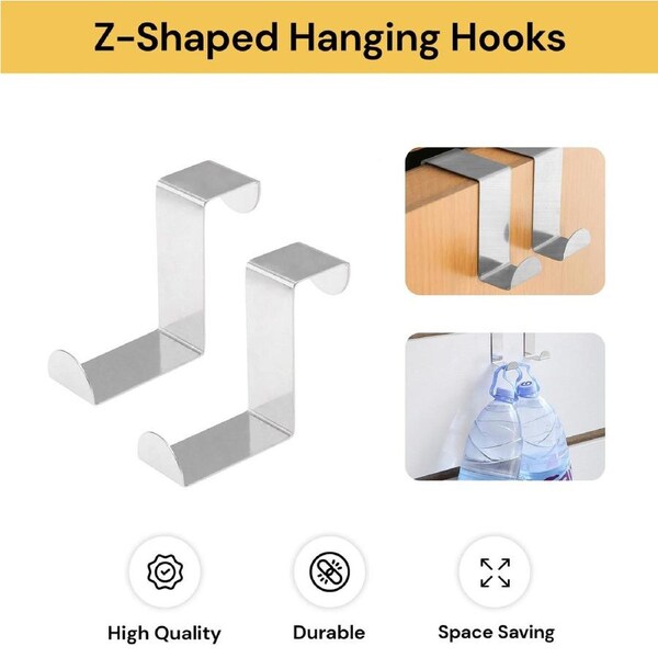2PCs Z-Shaped Hanging Hooks